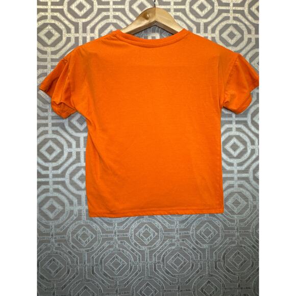 Gap Boys Pajama Set Size 8 Orange Graphic shark Top with Blue Shorts Sleepwear - Picture 4 of 9